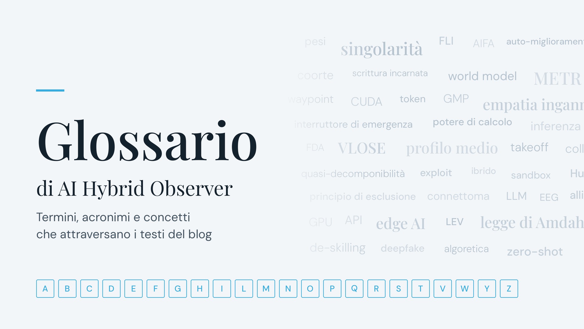 Copertina di «Glossario di AI Hybrid Observer»